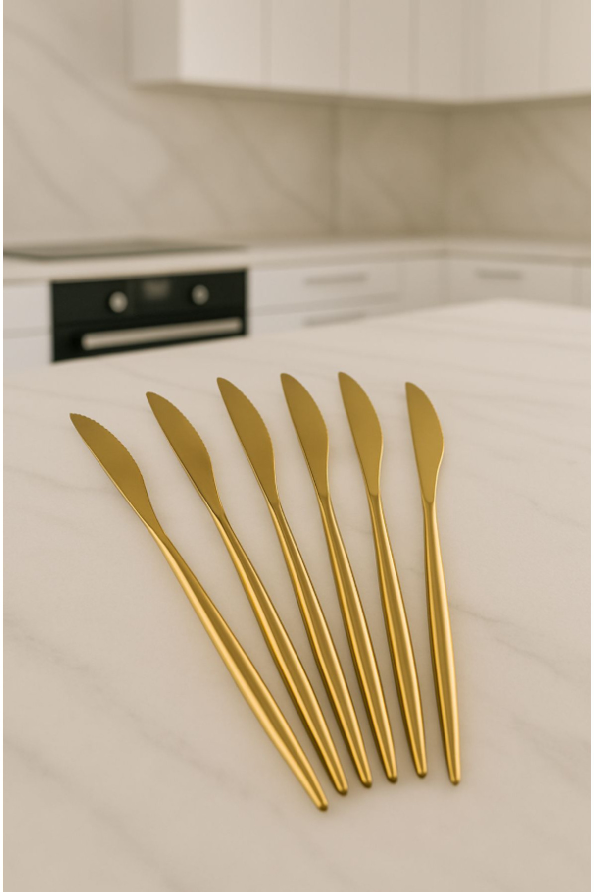 6 ədəd gold detallı bıçaq dəsti | 6 parça lüks yemək bıçaq dəsti 22 sm 6 ədəd gold detallı bıçaq dəsti | 6 parça lüks yemək bıçaq dəsti 22 sm