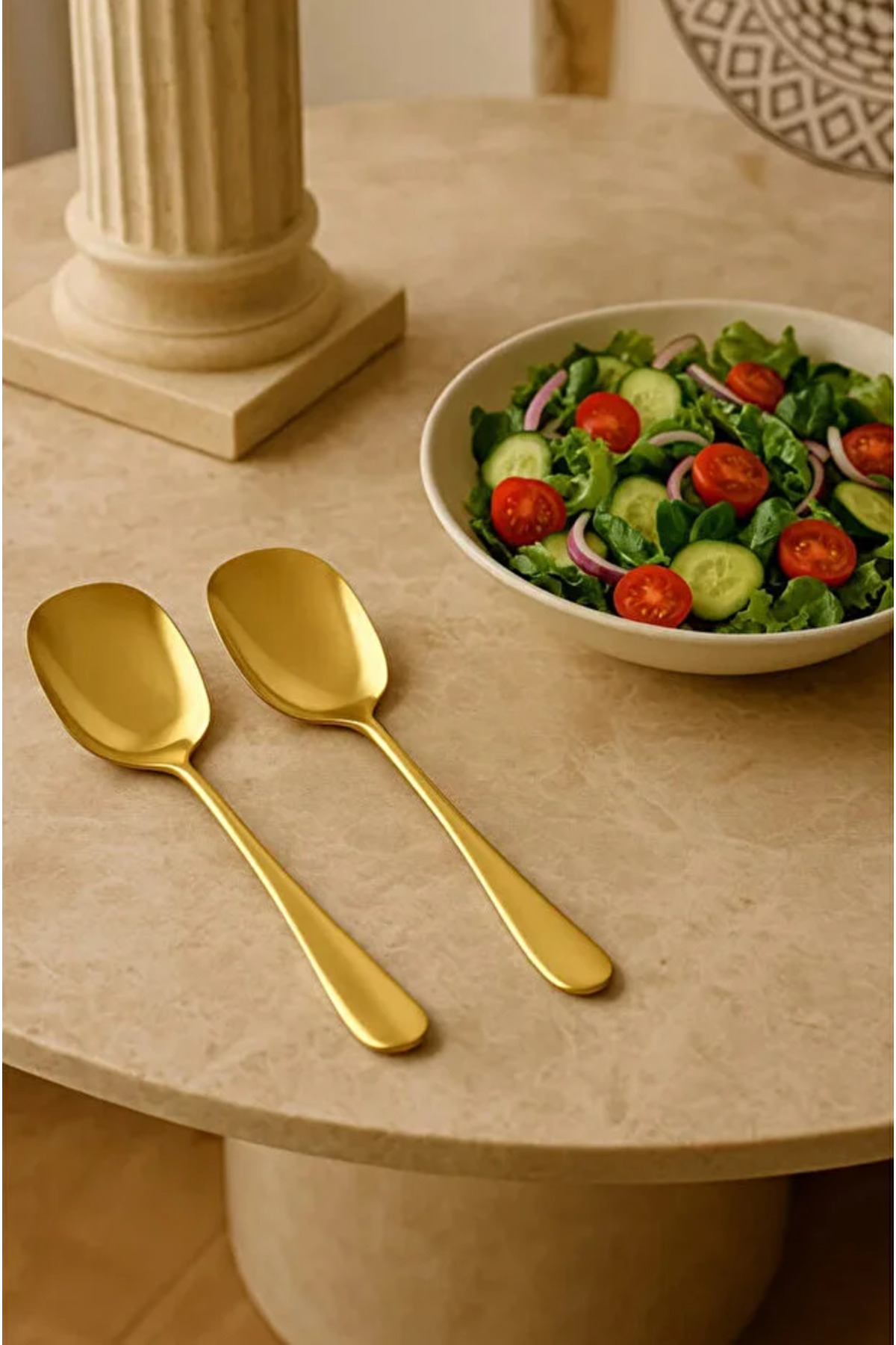 6 ədəd gold detallı tatlı qaşığı dəsti | 6 parça lüks tatlı qaşığı dəsti 13 sm 6 ədəd gold detallı tatlı qaşığı dəsti | 6 parça lüks tatlı qaşığı dəsti 13 sm