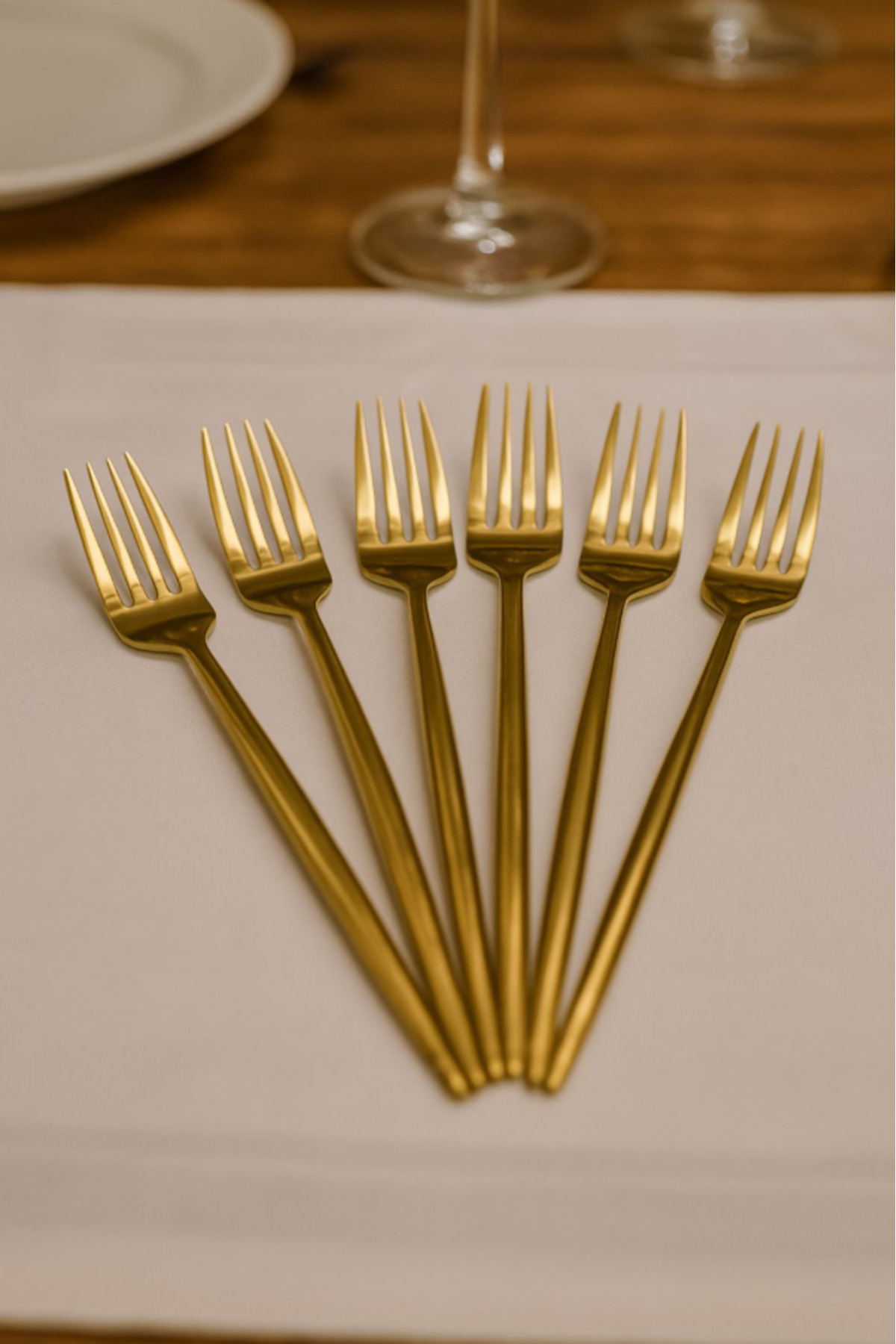 6 ədəd gold detallı Çatal dəsti | 6 parça lüks yemək Çatal dəsti 22 sm 6 ədəd gold detallı Çatal dəsti | 6 parça lüks yemək Çatal dəsti 22 sm